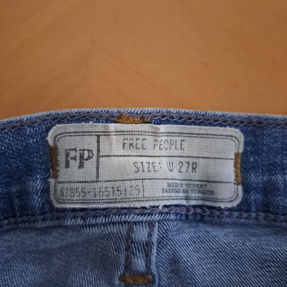 Free People Jeans Womens Size 27 Blue Light Wash Denim Skinny Stretch Jegging - Picture 11 of 16